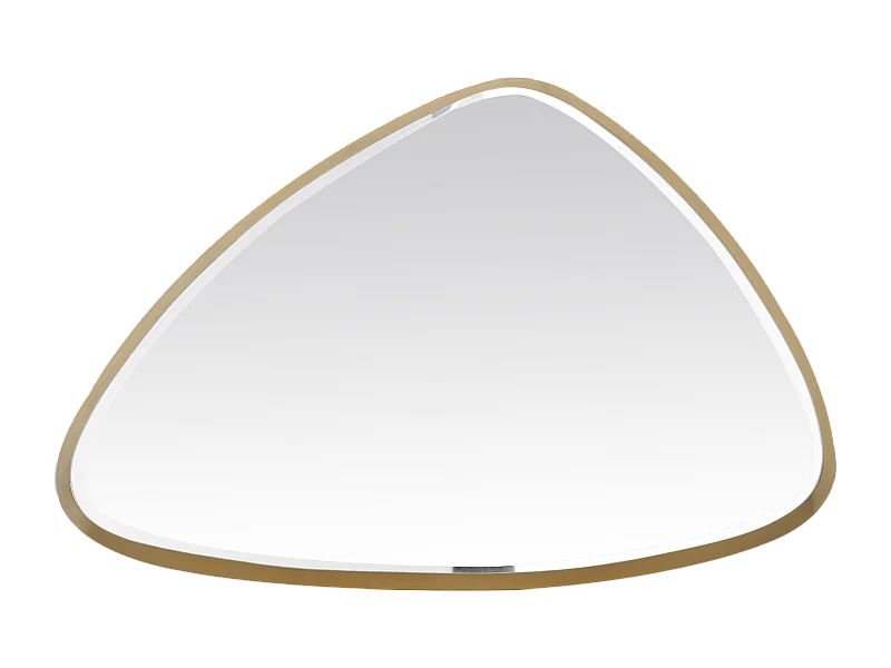 Miroir biseauté triangle doré 55x35x4cm