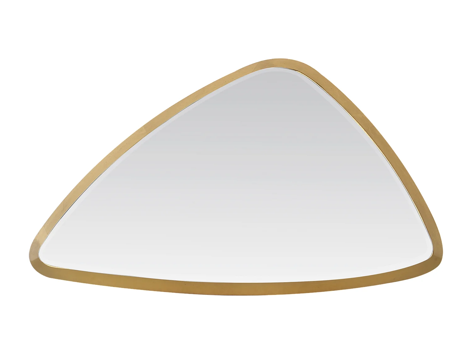 Miroir triangle arrondi doré 46x27x4cm