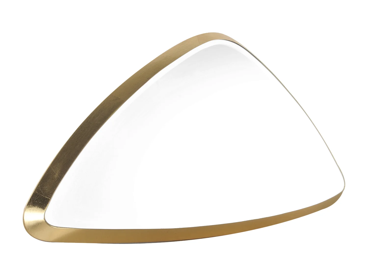 Miroir triangle arrondi doré 46x27x4cm
