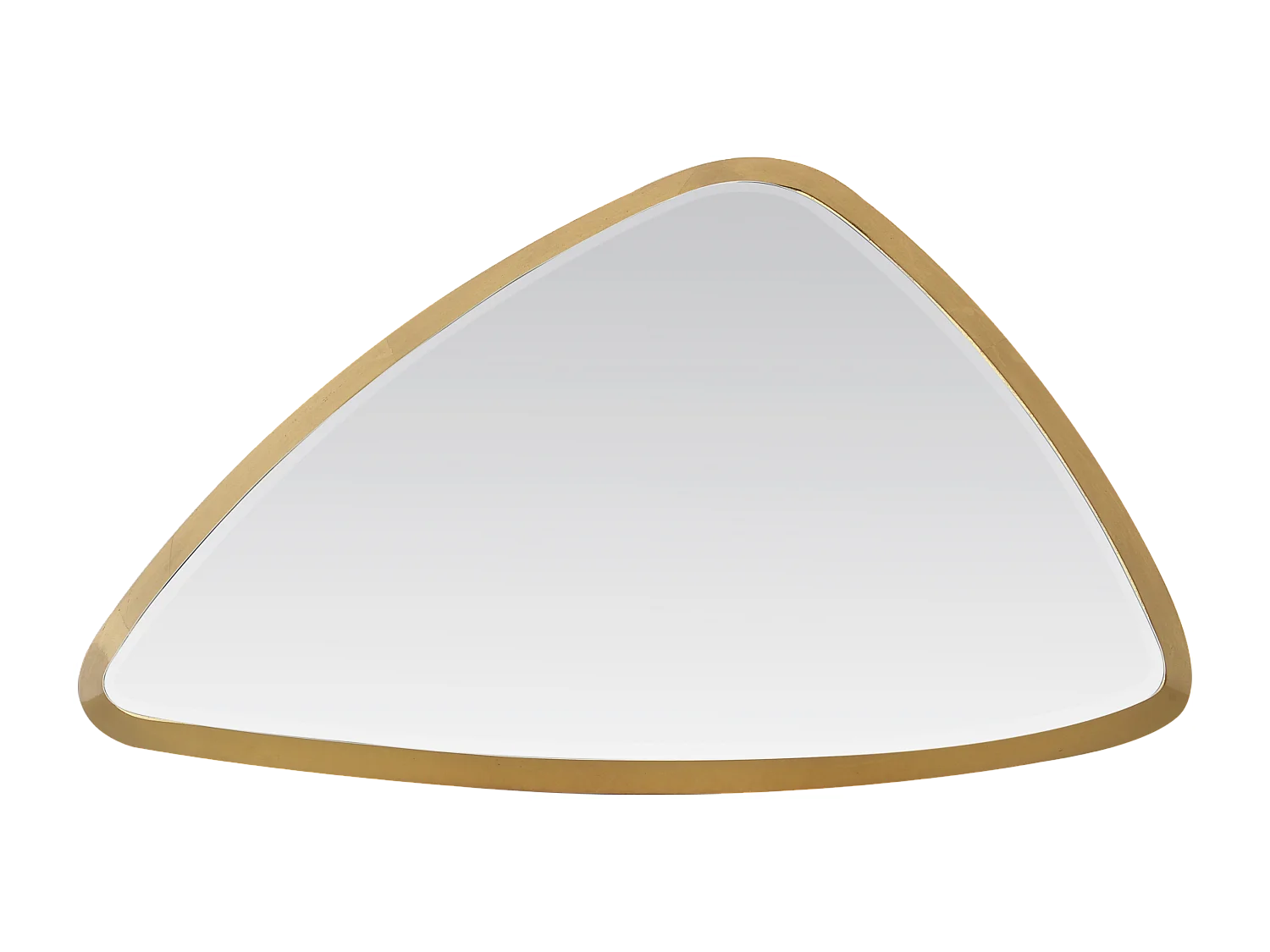 Miroir triangle arrondi doré 46x27x4cm