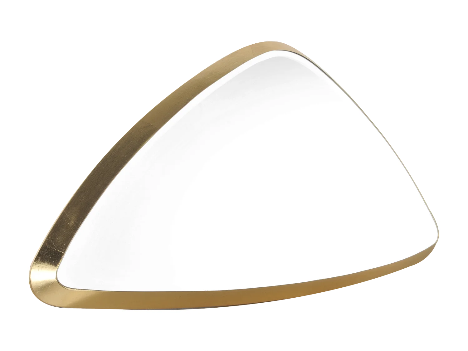 Miroir triangle arrondi doré 46x27x4cm