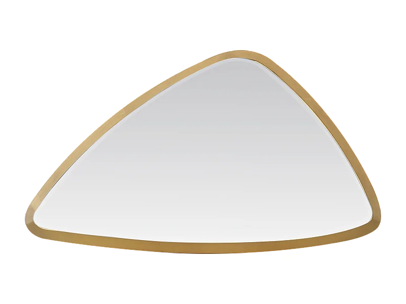 Miroir triangle arrondi doré 46x27x4cm