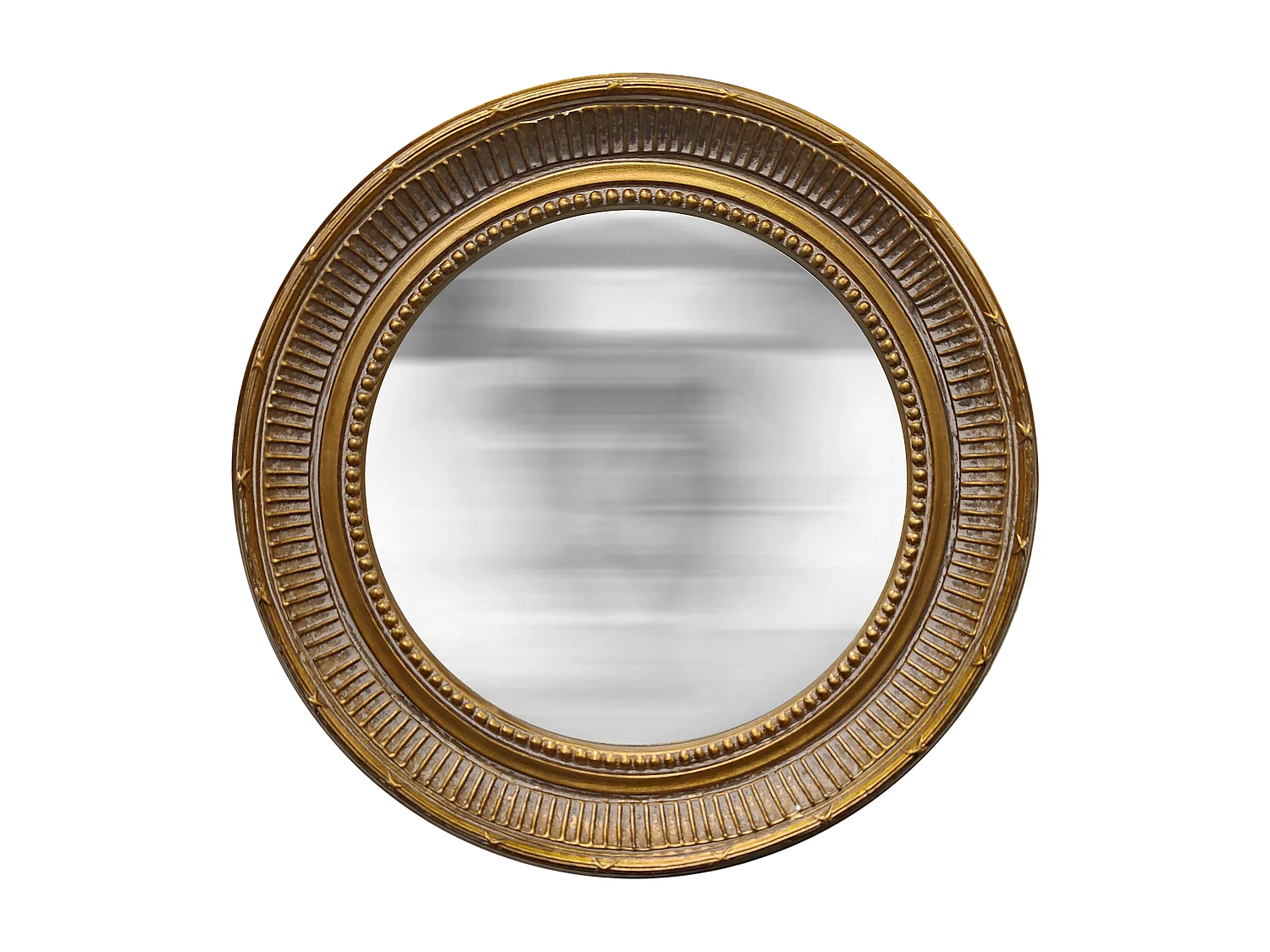 Miroir convexe doré 28cm int et 38cm ext