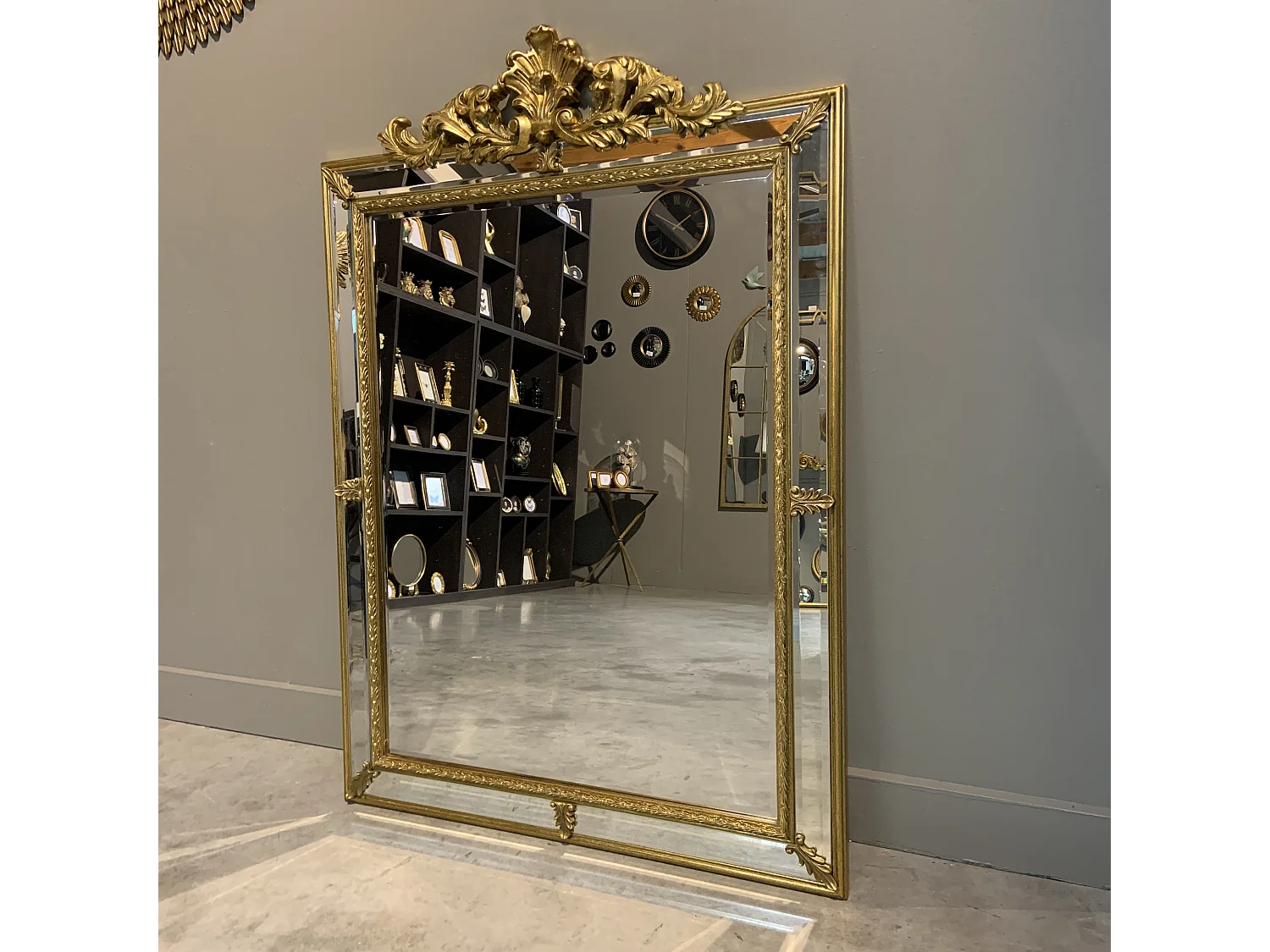 Miroir vénitien fronton 113x80cm