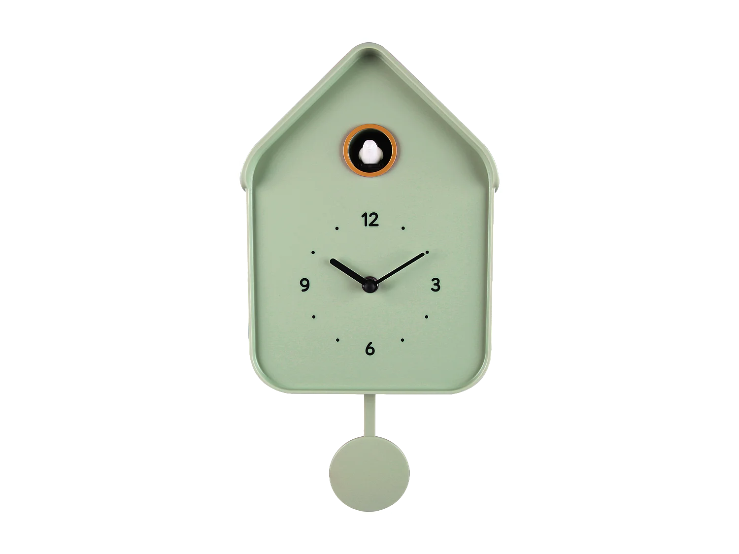 Horloge coucou vert 20.6x39cm