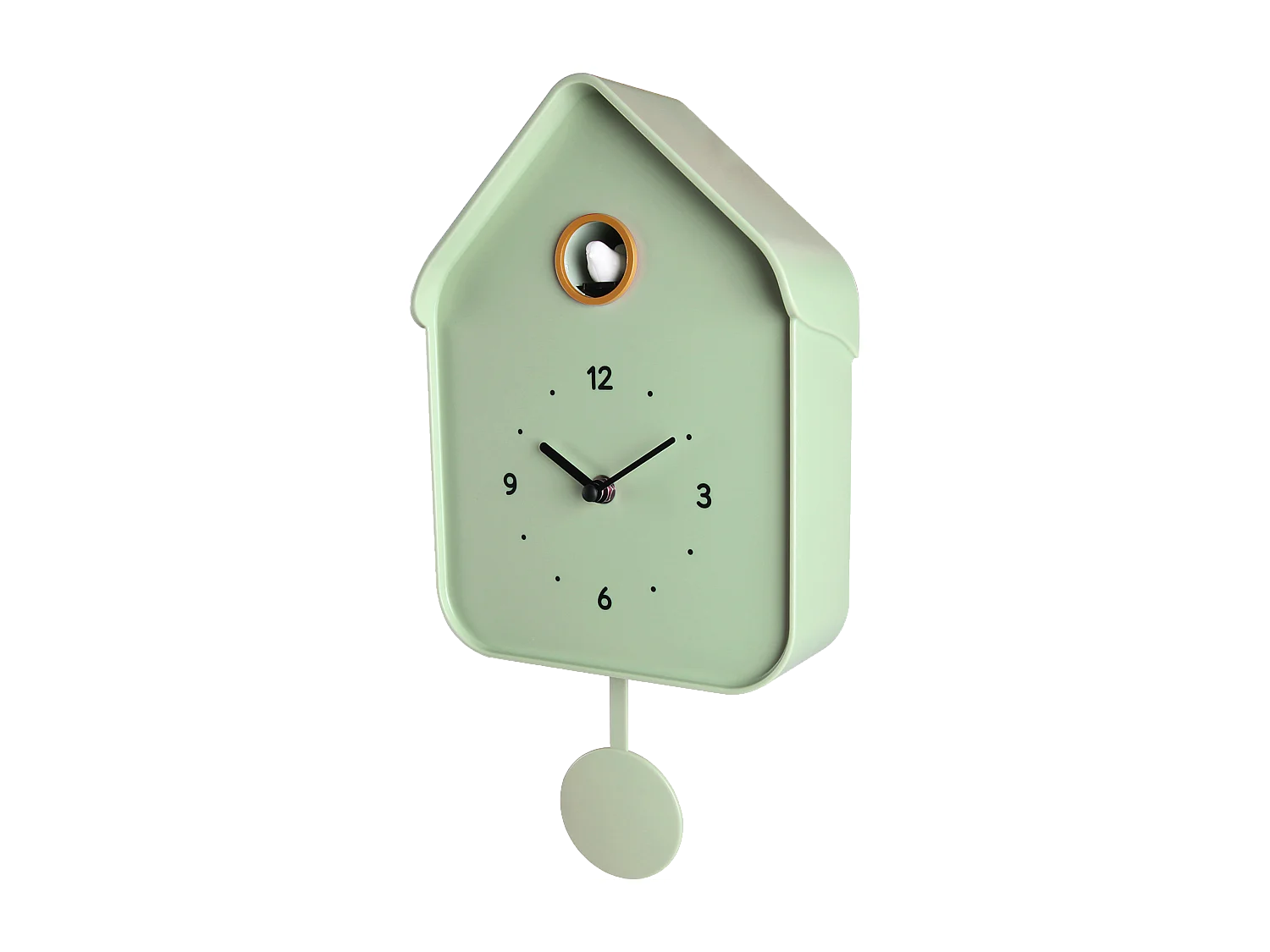 Horloge coucou vert 20.6x39cm