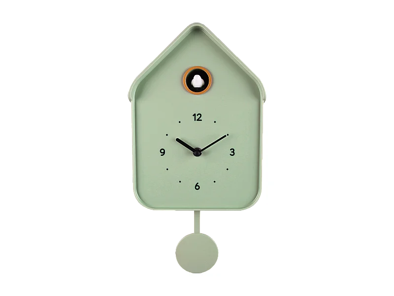 Horloge coucou vert 20.6x39cm