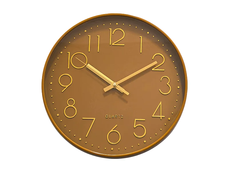 Horloge color jaune ocre 30,5cm