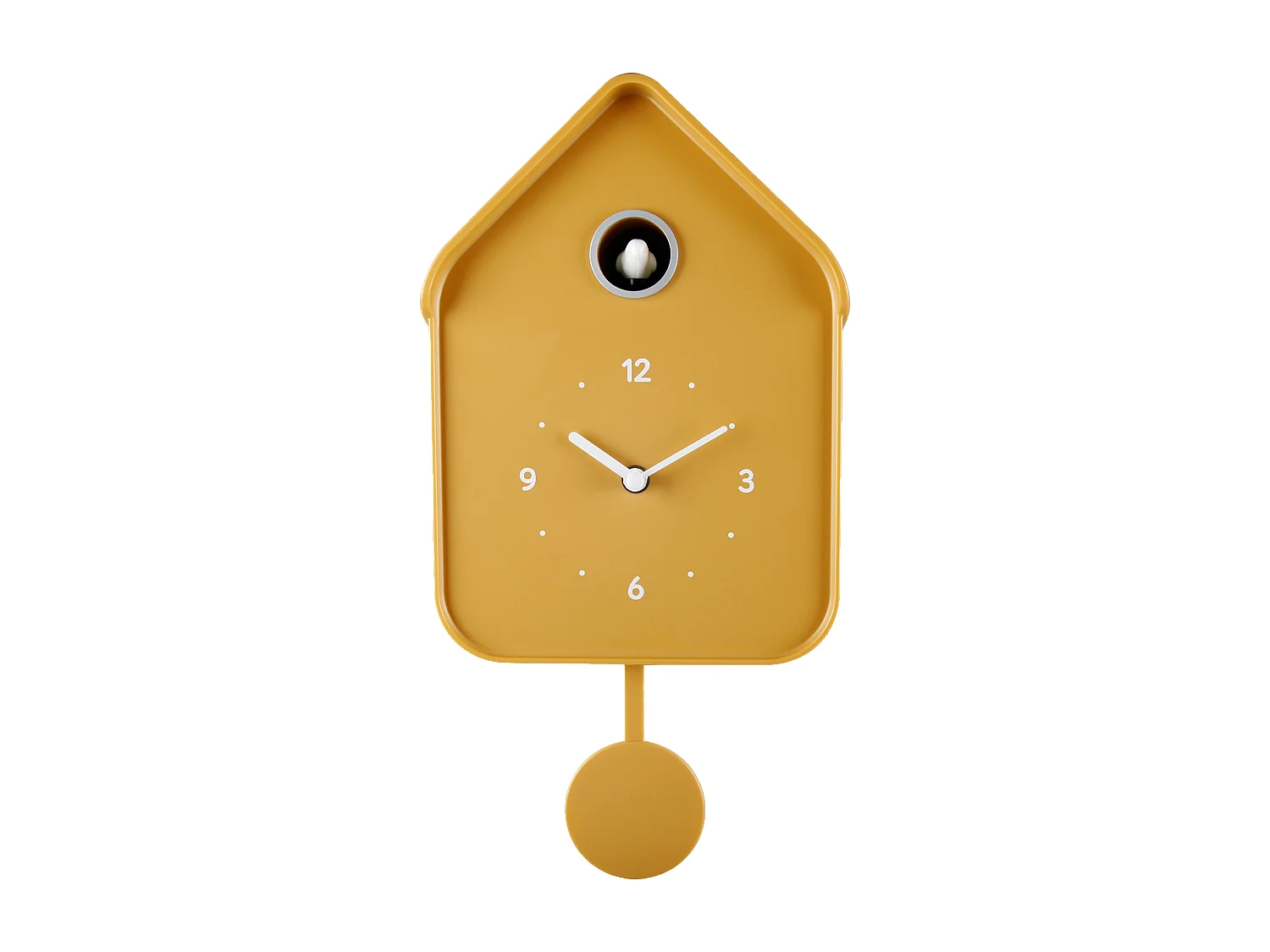 Horloge coucou jaune 20.6x39cm