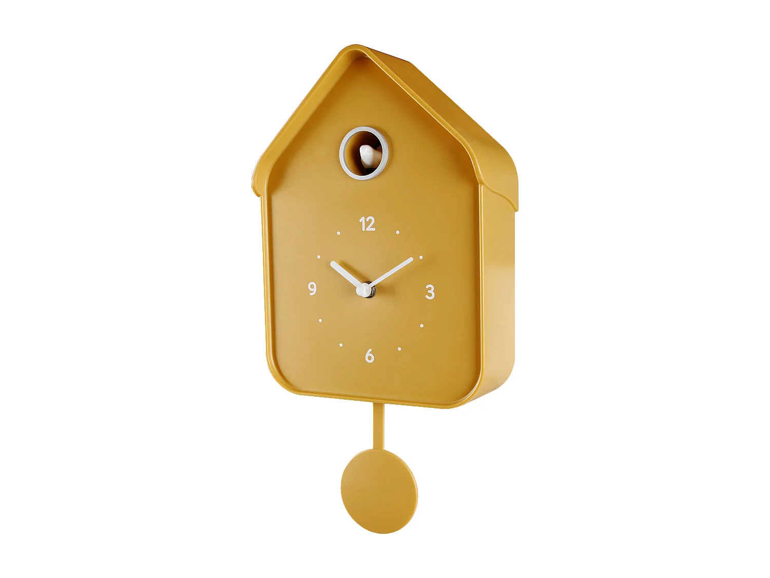 Horloge coucou jaune 20.6x39cm