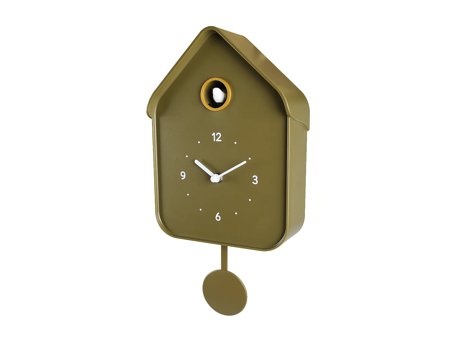 Horloge coucou kaki 20.6x39cm