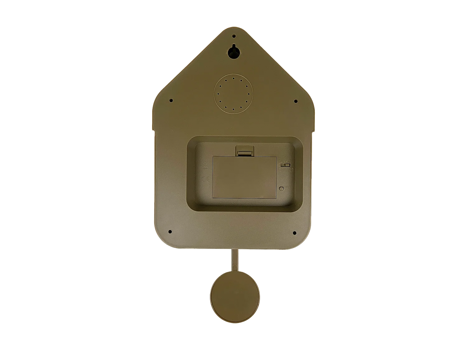 Horloge coucou kaki 20.6x39cm