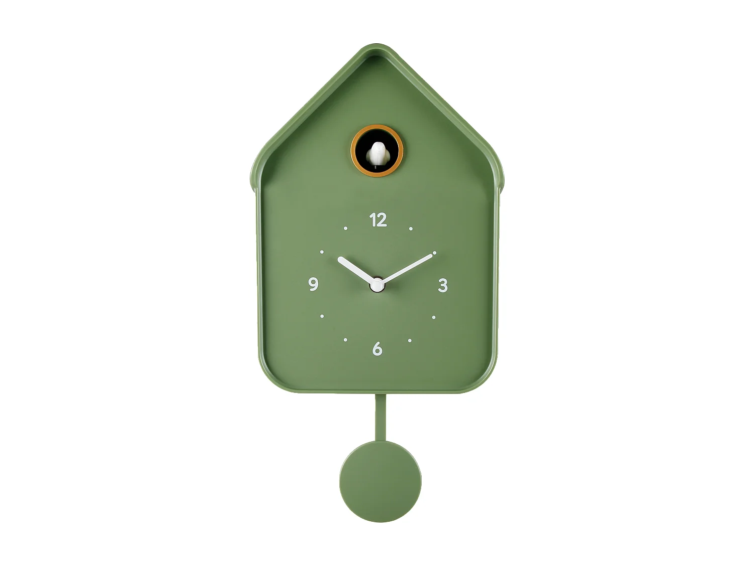 Horloge coucou vert 20.6x39cm