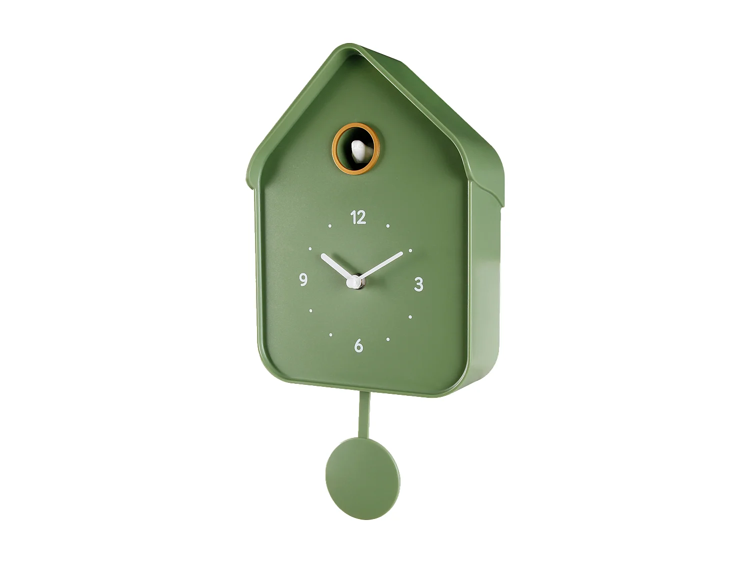 Horloge coucou vert 20.6x39cm