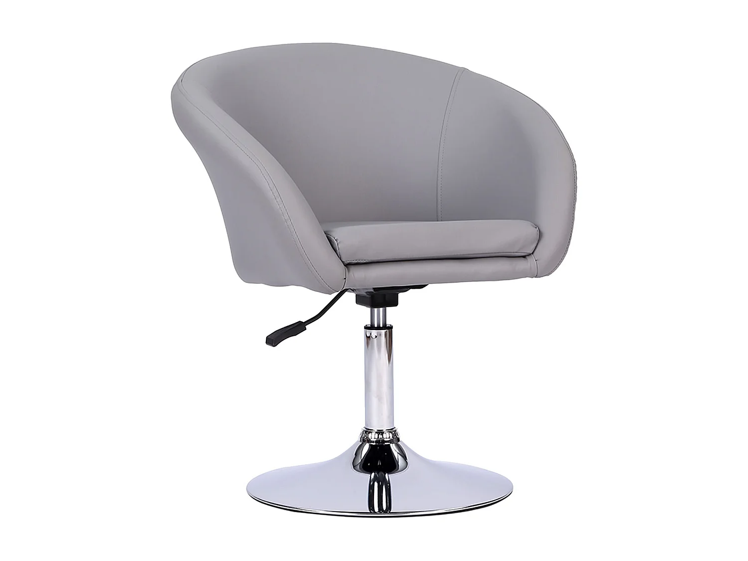 Tabouret de bar en simili gris GABIN