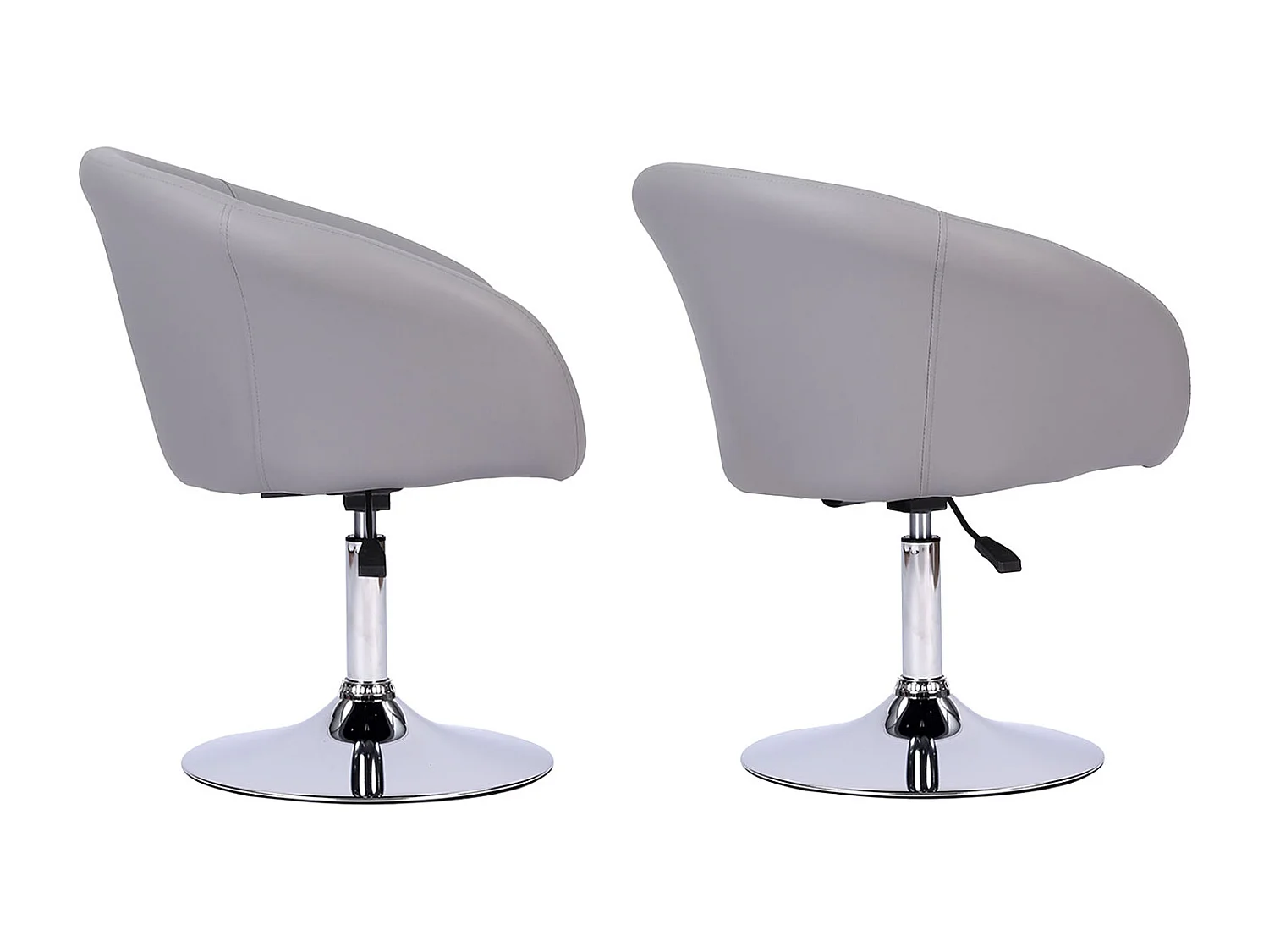 Tabouret de bar en simili gris GABIN