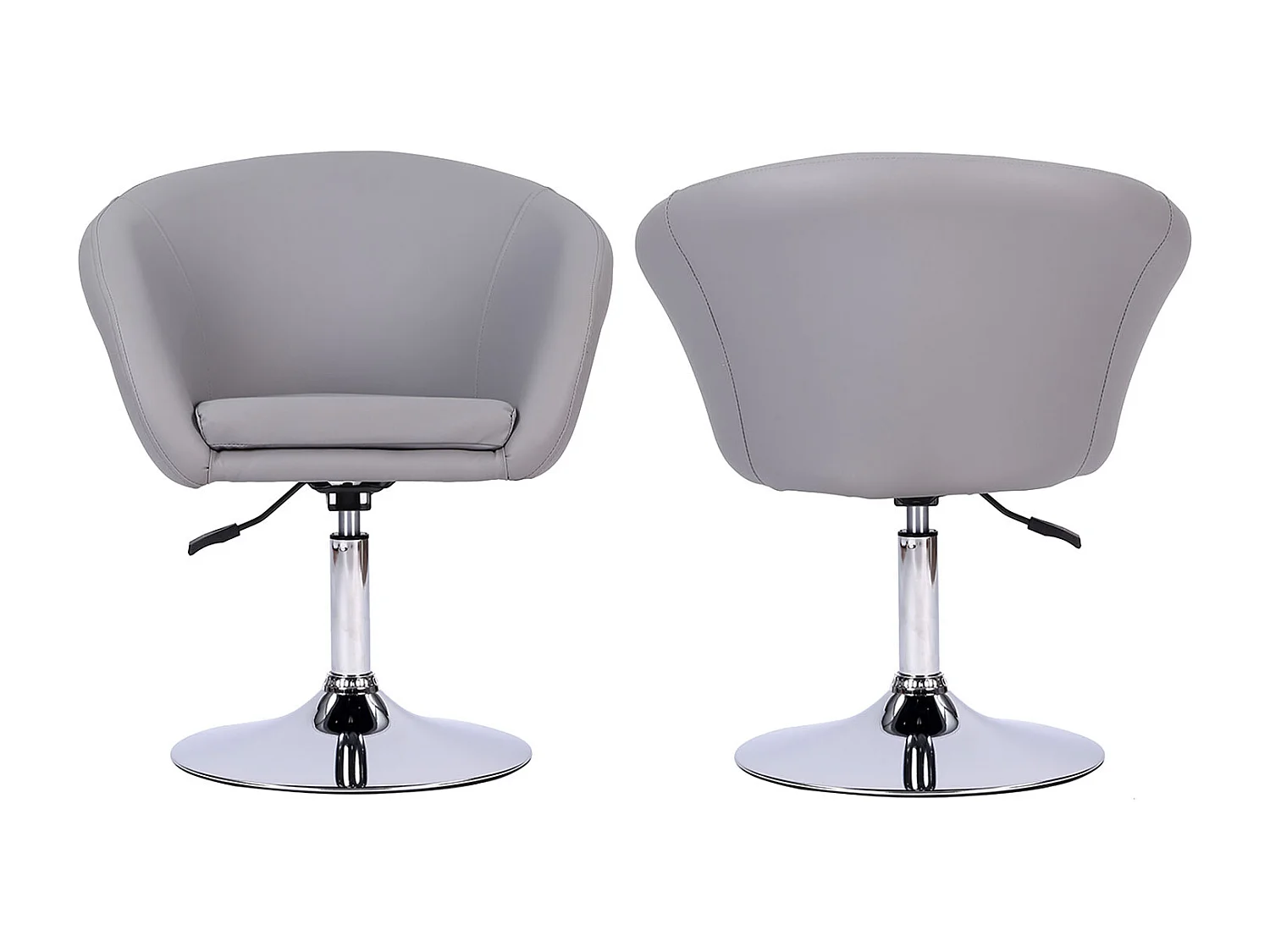 Tabouret de bar en simili gris GABIN