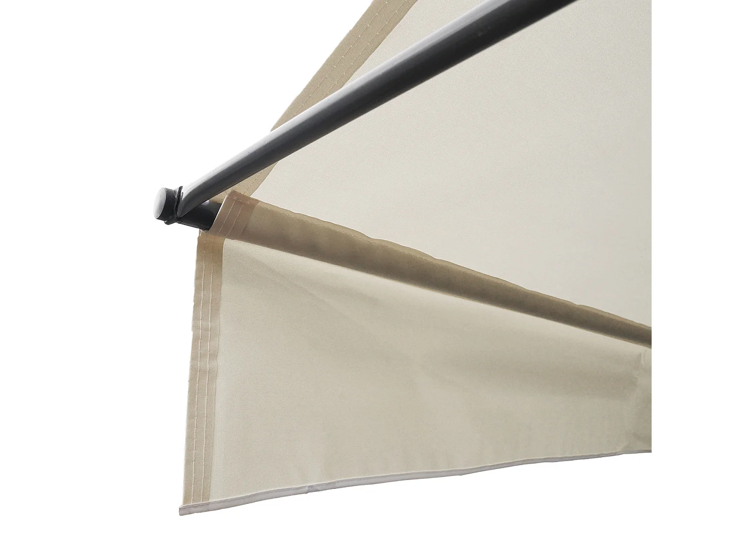 Store banne pour balcon CHENE 2 × 1,2m - Toile beige et structure grise