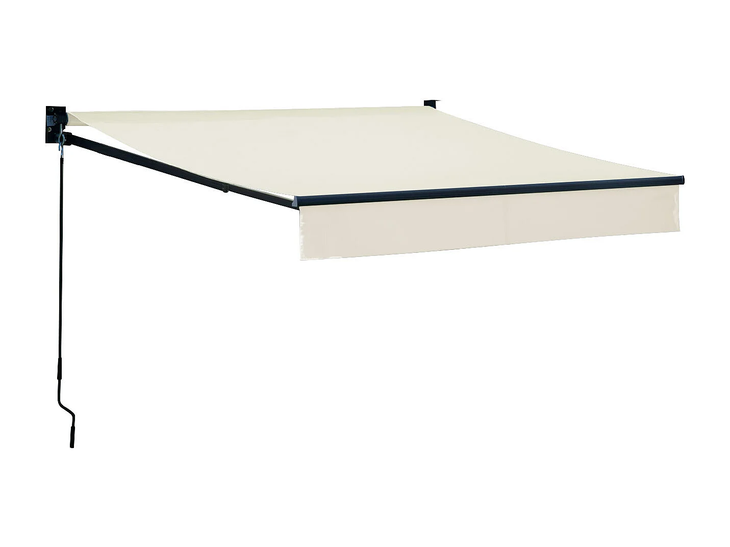 Store banne SAULE 2,5 × 2m - Toile beige et structure grise