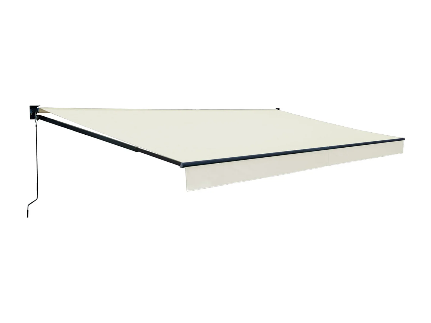 Store banne SAULE 3,95 × 3m - Toile beige et structure grise