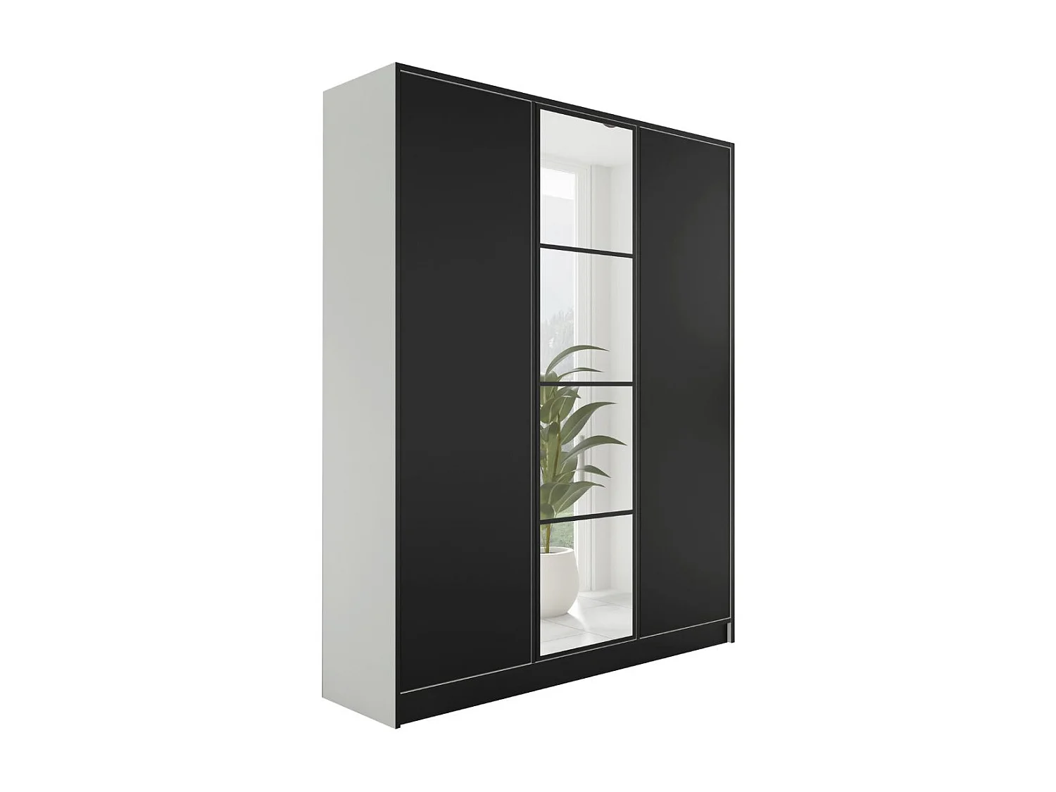 Armoire ouvrante EDEN 3D Modèle 4 Blanc Noir