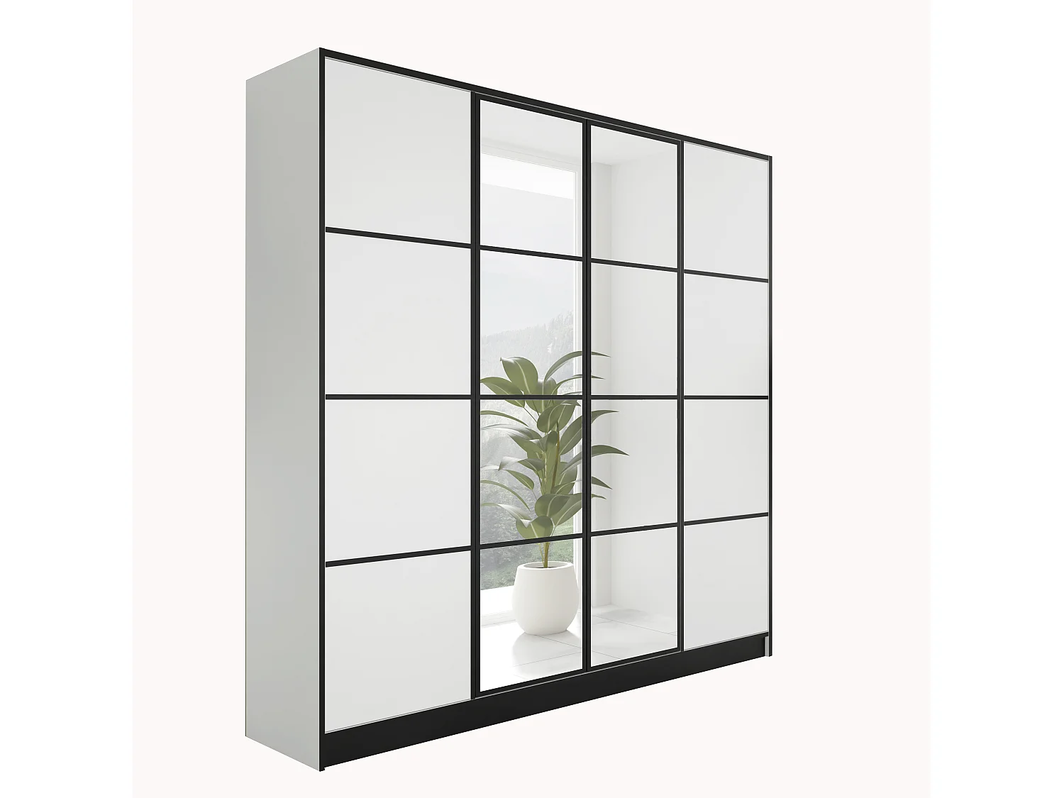 Armoire ouvrante EDEN 4D Modèle 2 Blanc