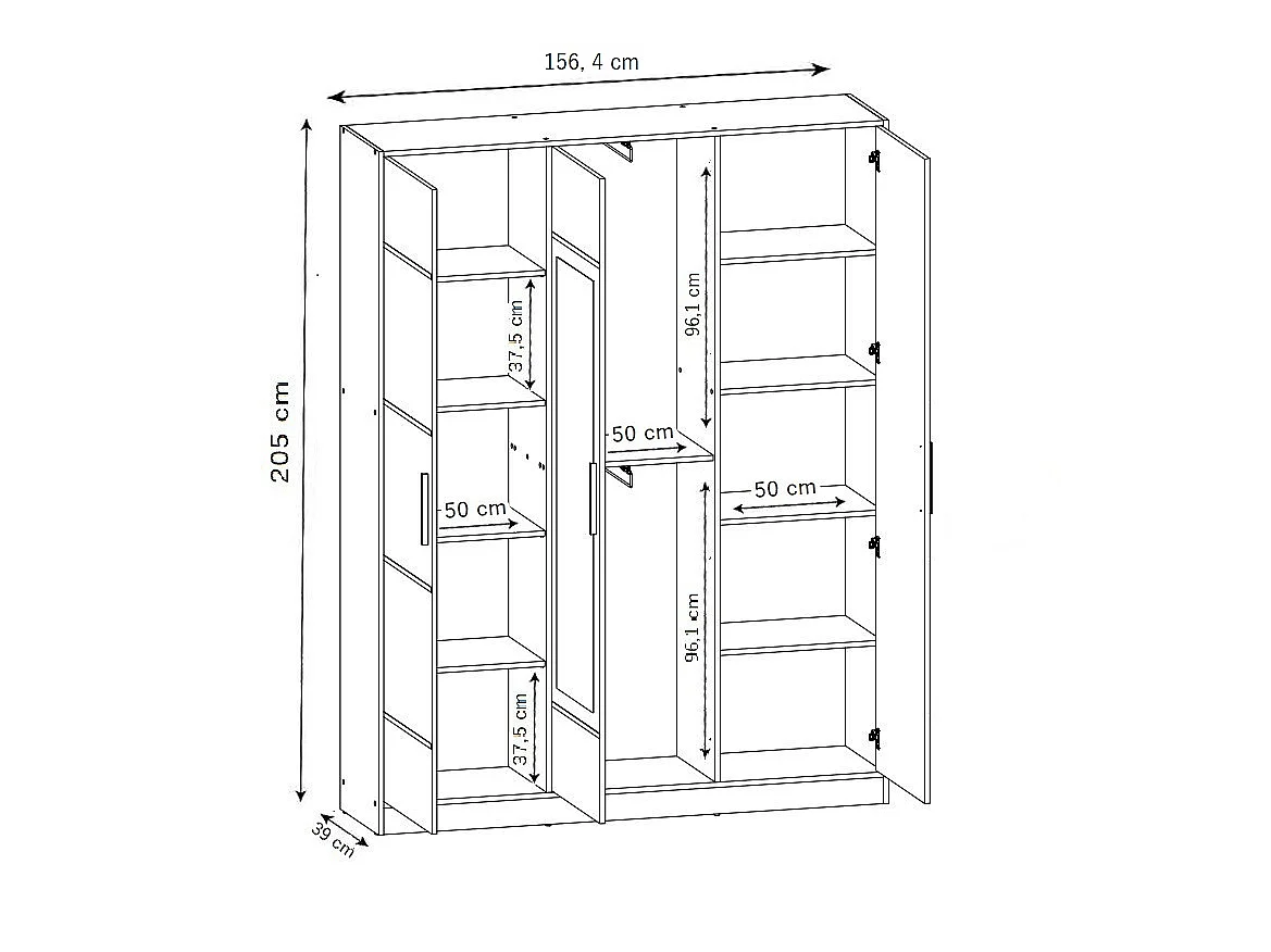 Armoire ouvrante EDEN 3D Modèle 1 Blanc