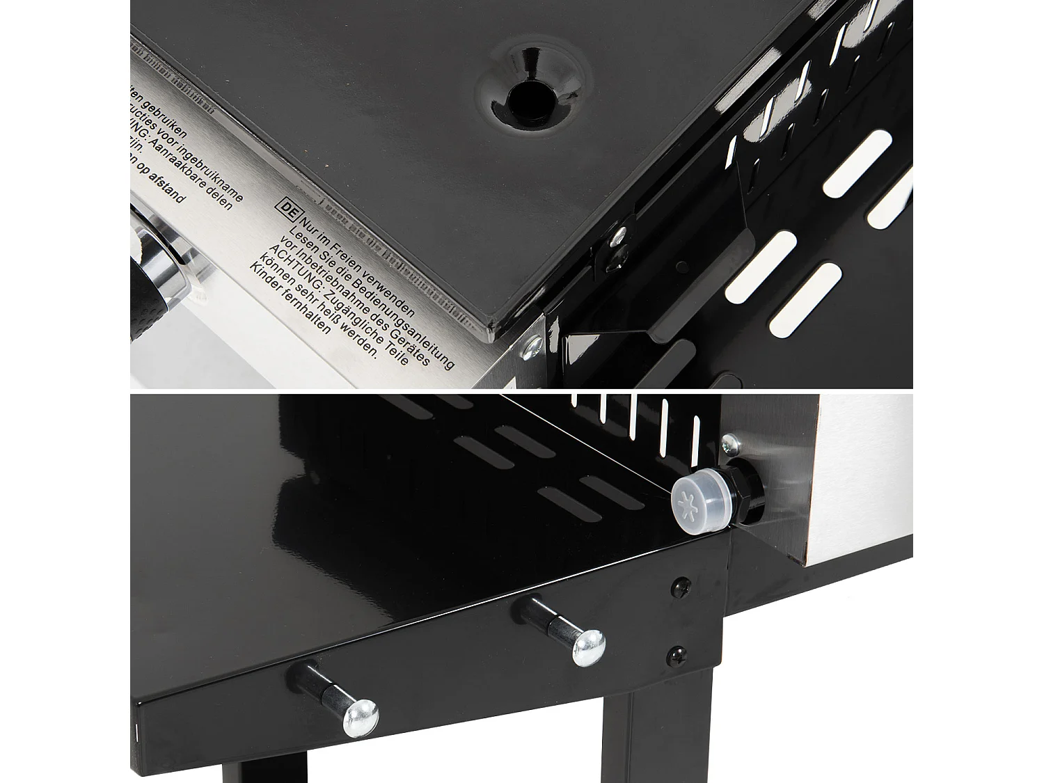 Piastra a gas MÉRIDA 3 bruciatori + carrello - HAPPY GARDEN