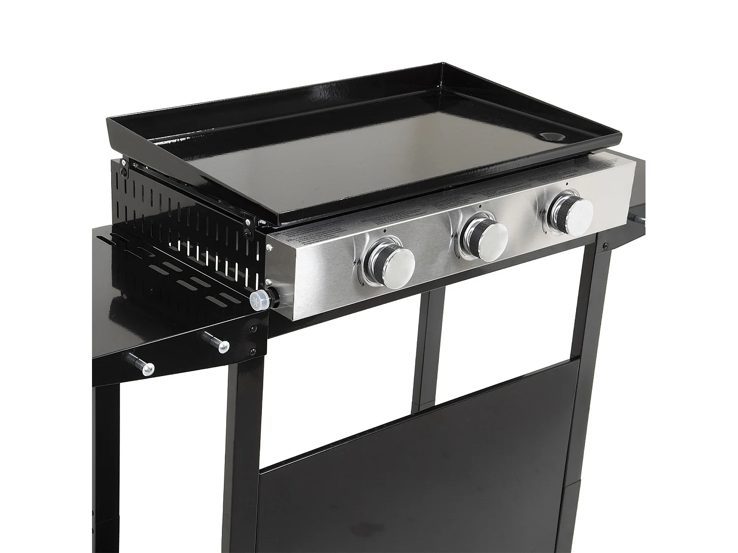 Plancha au gaz MÉRIDA 3 brûleurs + chariot