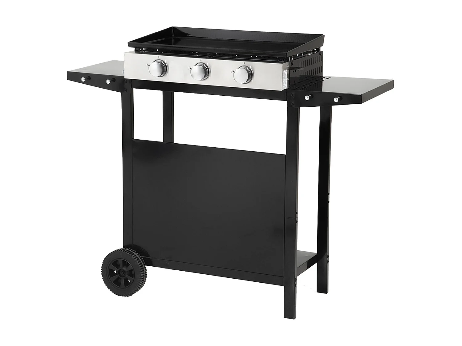 Plancha au gaz MÉRIDA 3 brûleurs + chariot