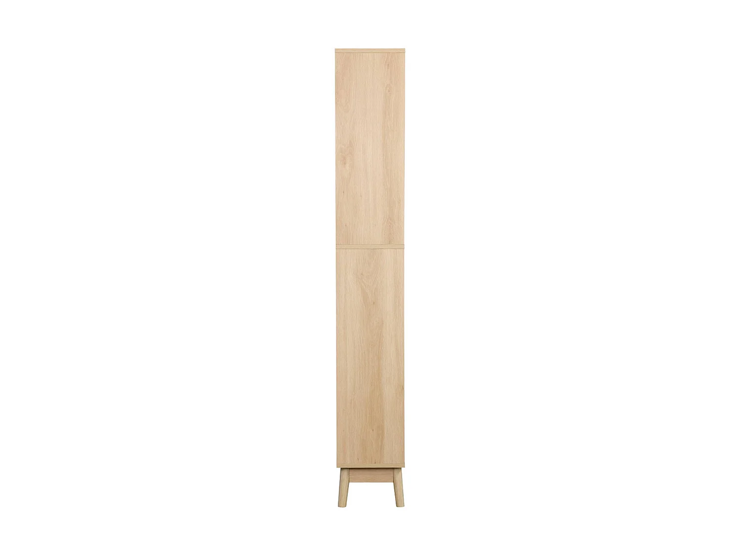 Colonne de rangement décor bois LINEAR 3 étagères 2 tiroirs. 35 x 25 x 167 cm. Naturel