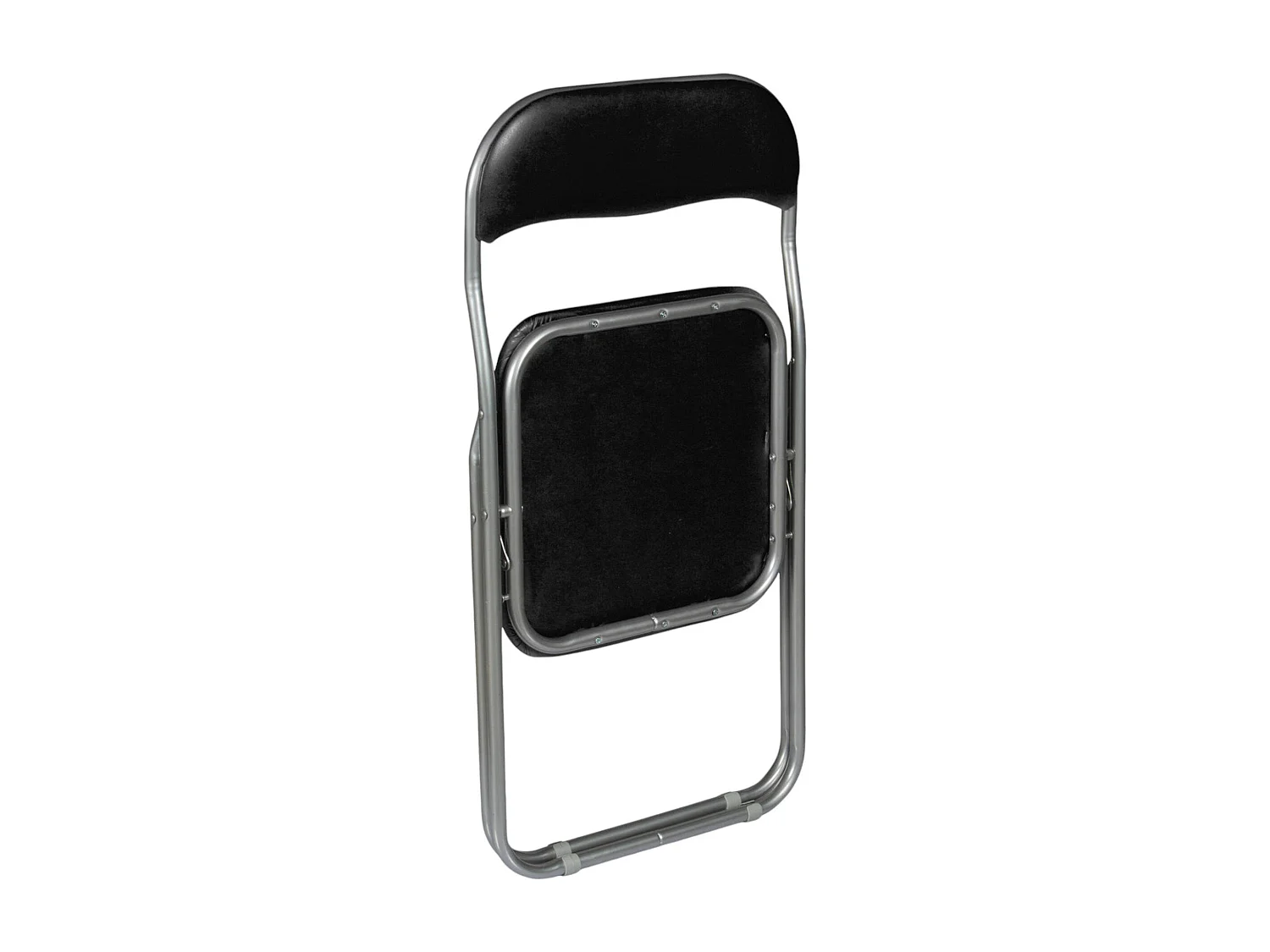 Stoel 0, Set van vier klapstoelen, Ruimtebesparende vergaderstoel, Wachtkamerfauteuil, 43x47h78 cm, Zwart