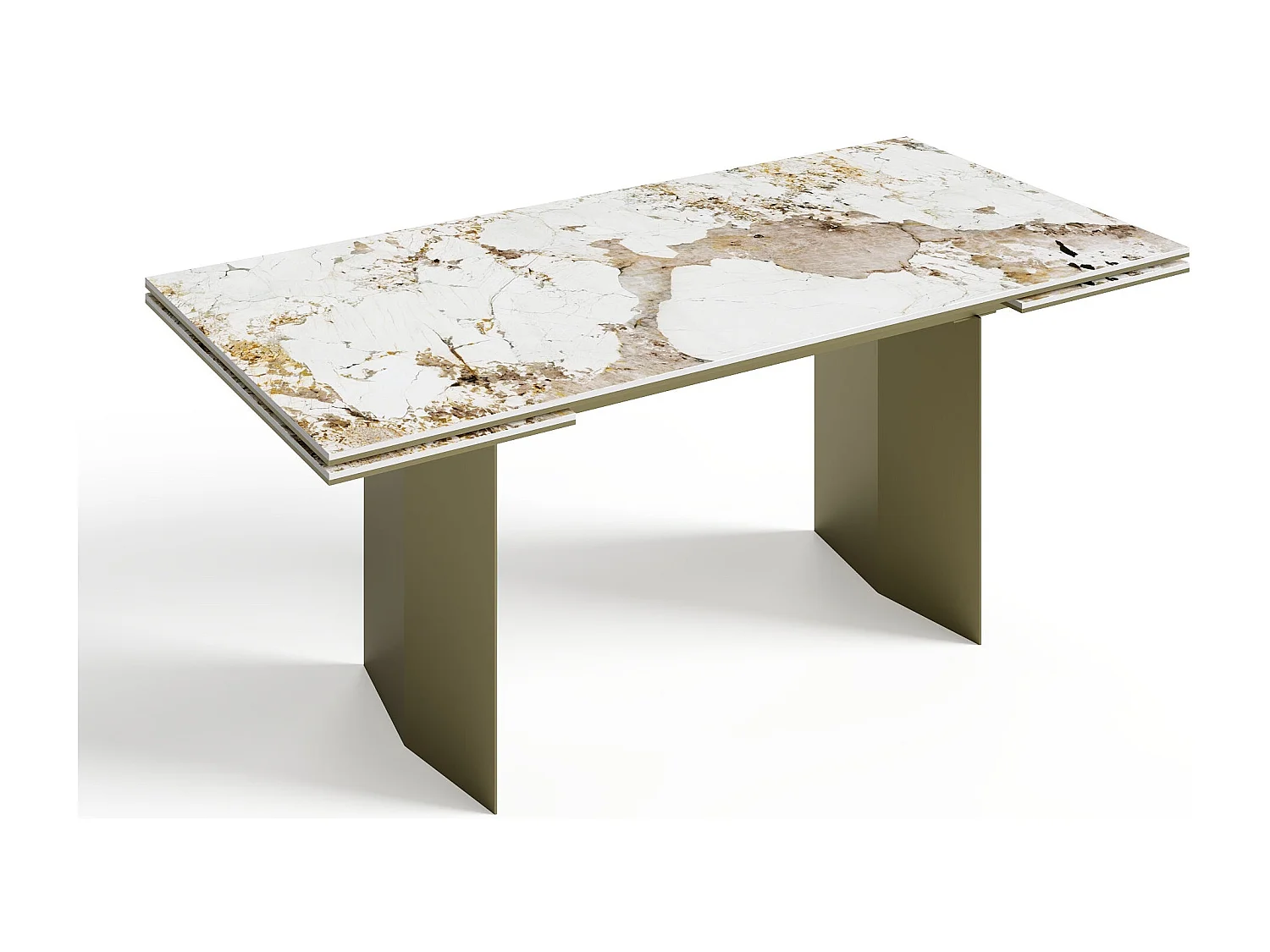 Table extensible 8-10 personnes pandora et pieds dorés 180cm ROSE