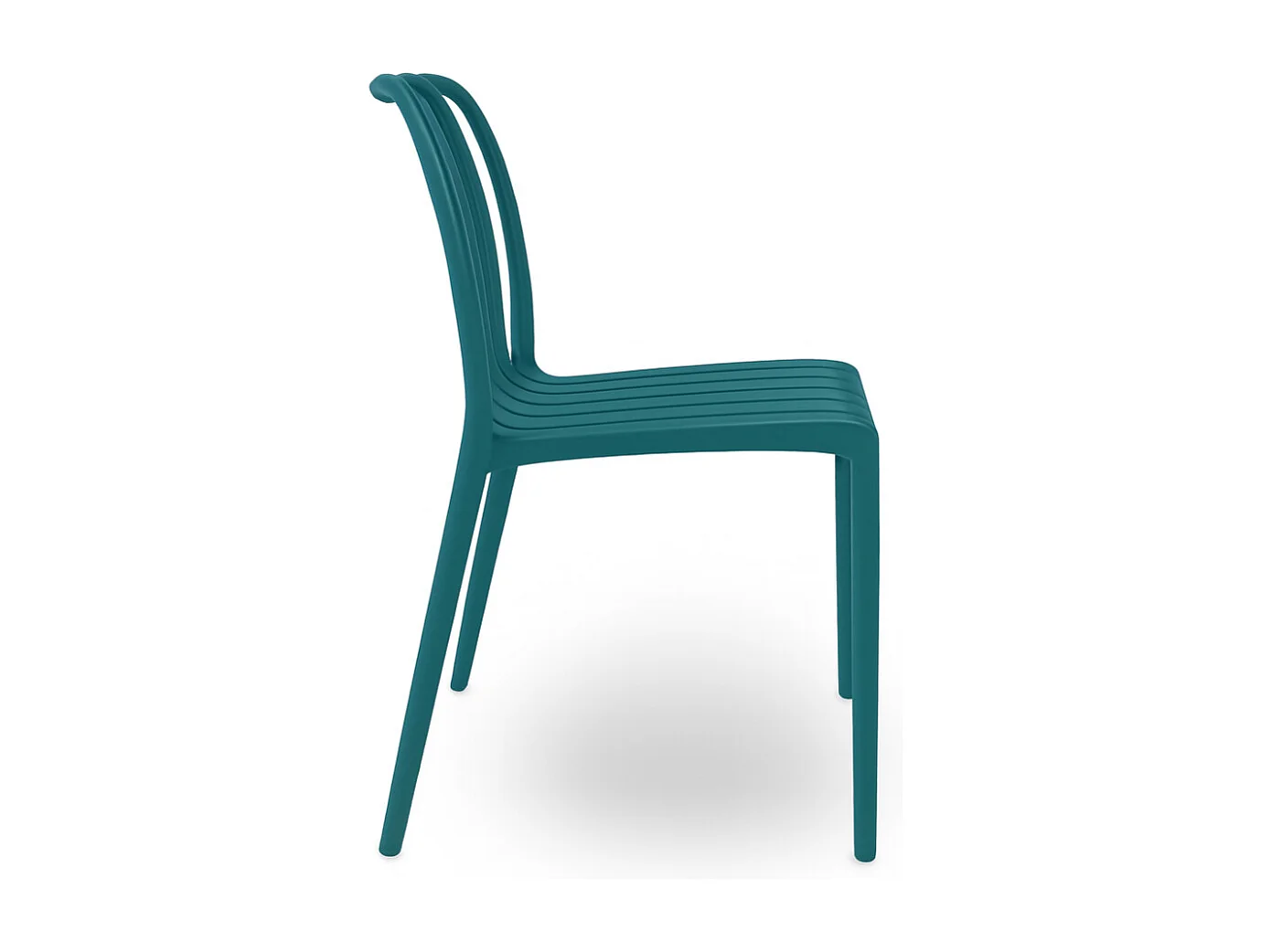 Iside buitenstoel van duurzaam kunststof, premium comfort, petrolgroen