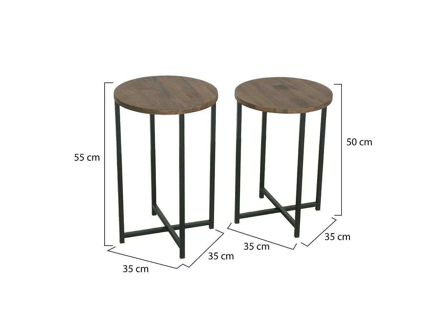 Table basse Furud, Table basse, Porte-revues pour canapé, Etagère de salon, 70x35h55 cm, Noyer