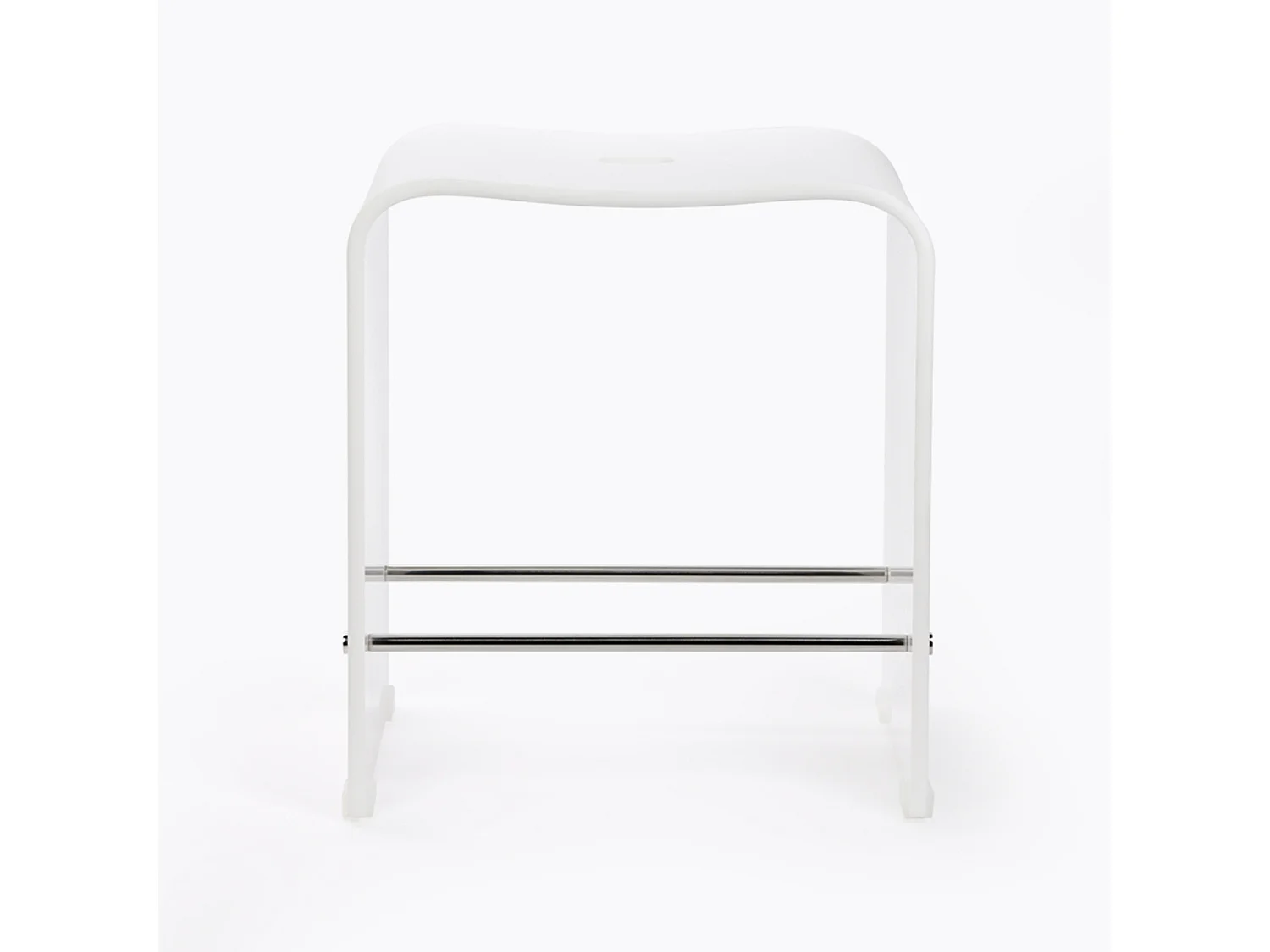 Tabouret blanc 40 cm LINE - BATHBAZAAR