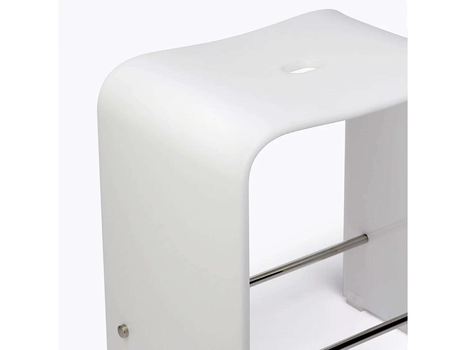 Tabouret blanc 40 cm LINE - BATHBAZAAR