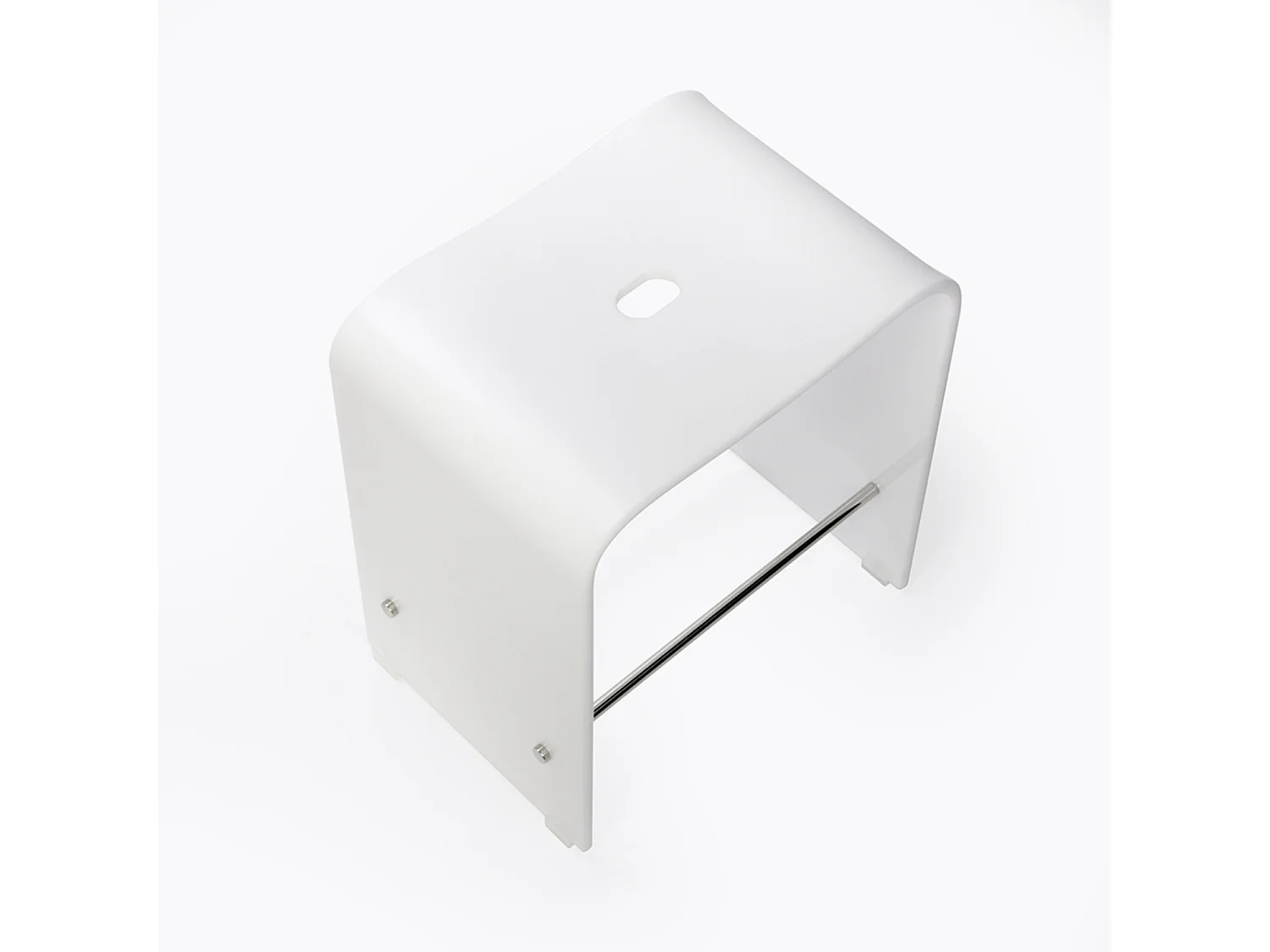 Tabouret blanc 40 cm LINE - BATHBAZAAR