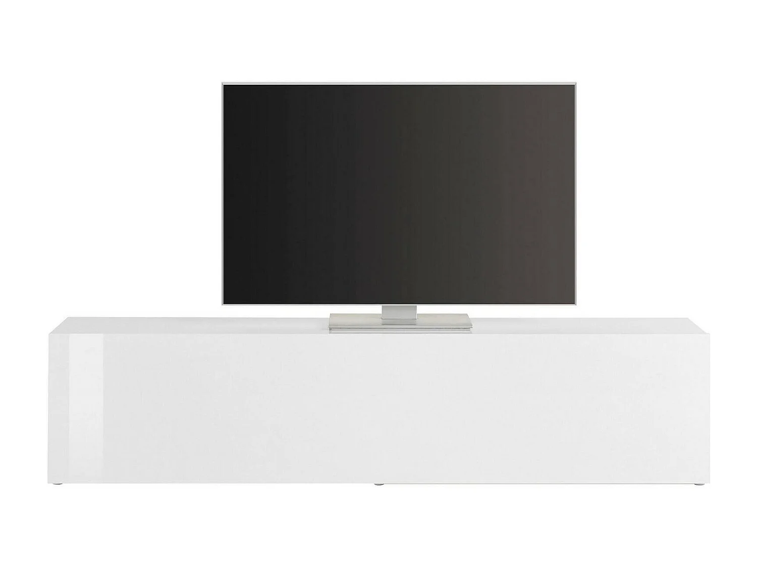 Mobile Porta tv Alakazam, un Ripiano Made in Italy, 30x180x40h cm Bianco Lucido
