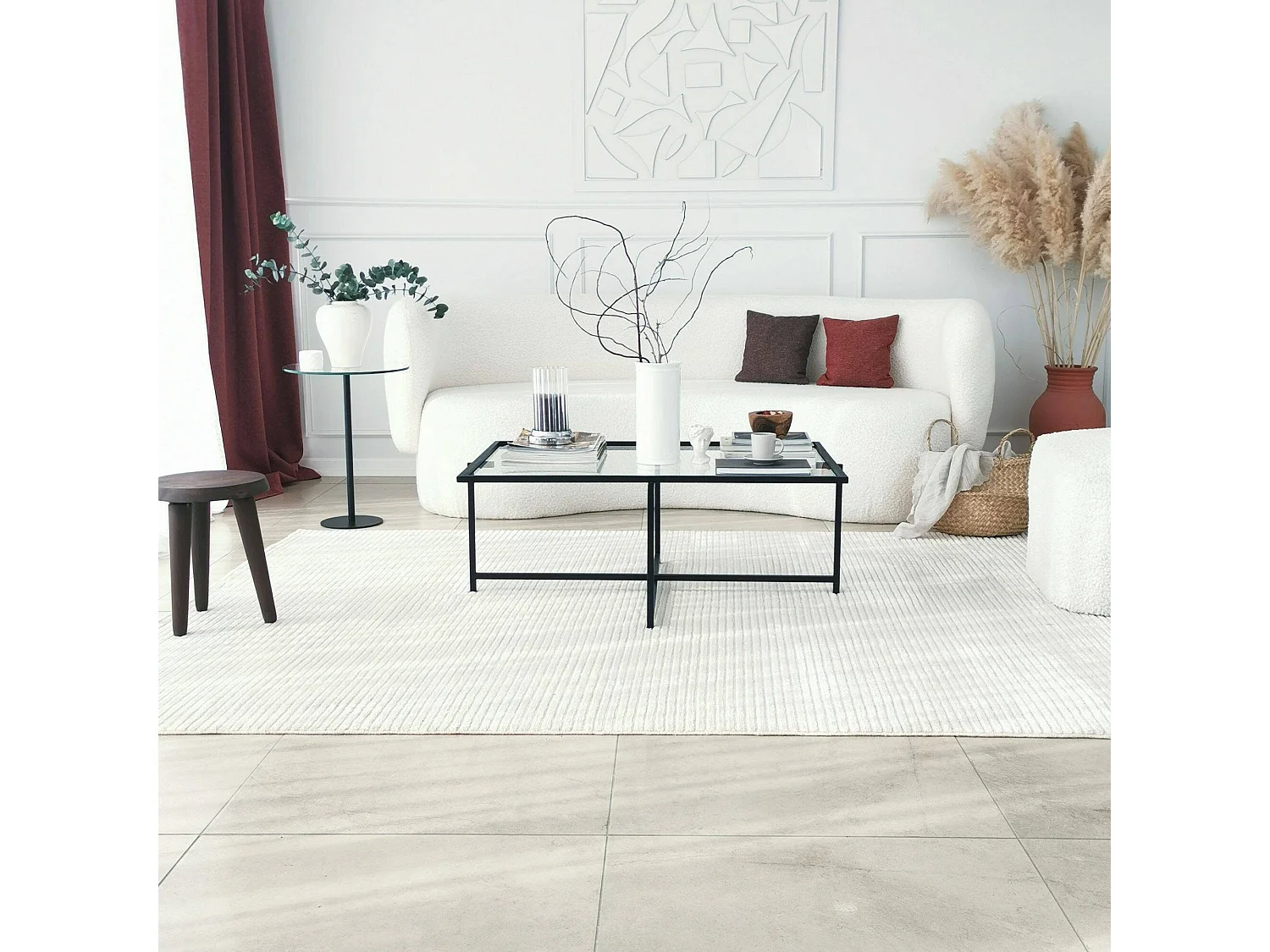 Salontafel Anna, bestand tegen beslaan, 94x64x35h cm zwart, rechthoekige vorm, glazen tafelblad
