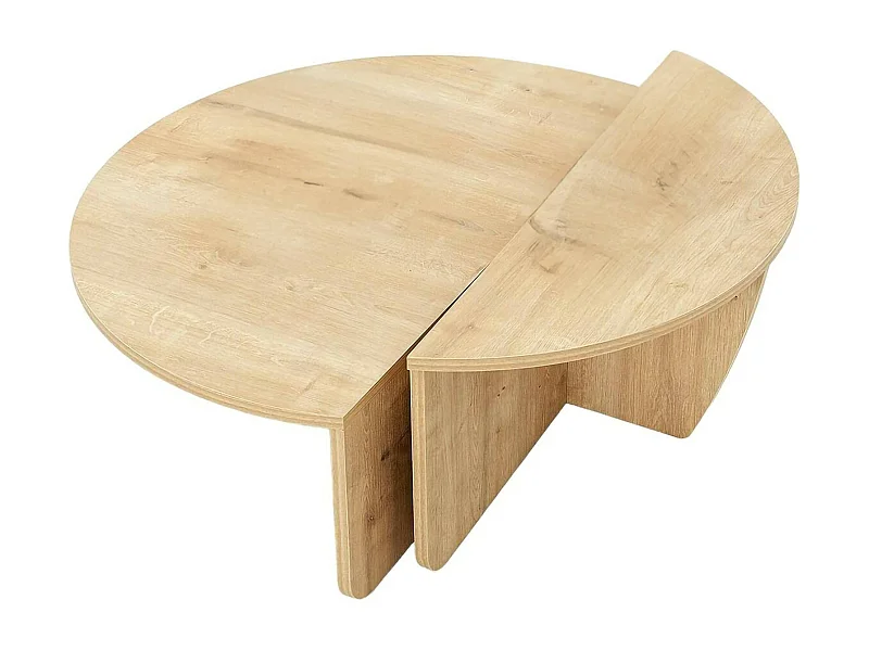 Tavolino da Salotto Azim, Modulare Multifunzionale, 90x90x35h cm Marrone Rovere