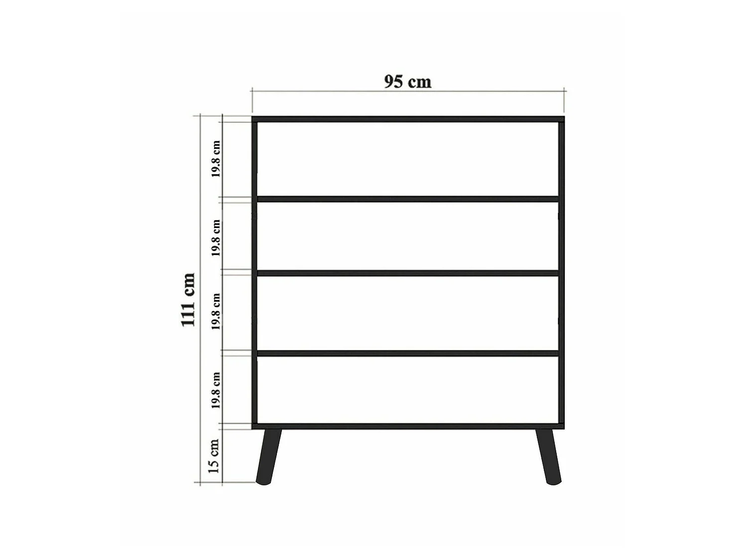 Buffet Canopo, Buffet du salon, Commode de salon, Garde-manger de cuisine, 95x36h111 cm, Multicolore