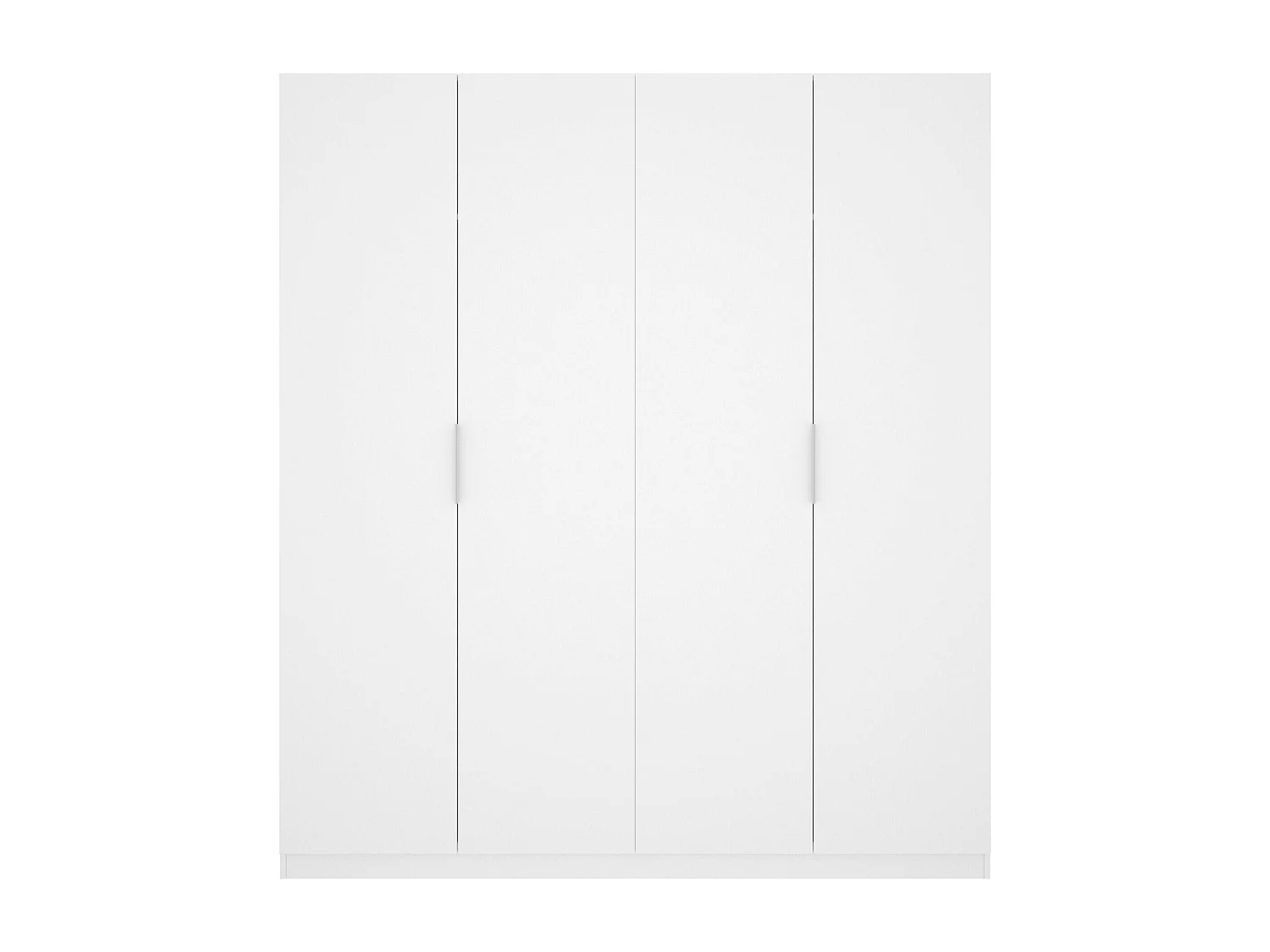 Kleiderschrank Dmaehl, Garderobe für Schlafzimmer, Kleiderschrank mit 4 Flügeltüren, 180x52h204 cm, WeiÃŸ