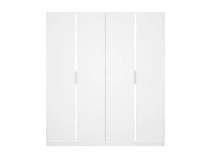 Kleiderschrank Dmaehl, Garderobe für Schlafzimmer, Kleiderschrank mit 4 Flügeltüren, 180x52h204 cm, WeiÃŸ