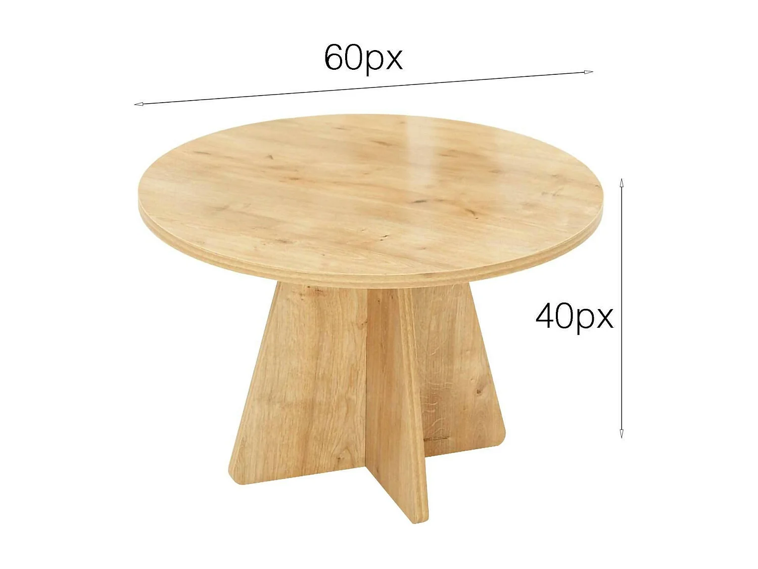 Table basse Elnath, Table basse, Porte-revues pour canapé, Etagère de salon, 60x60h40 cm, Chêne