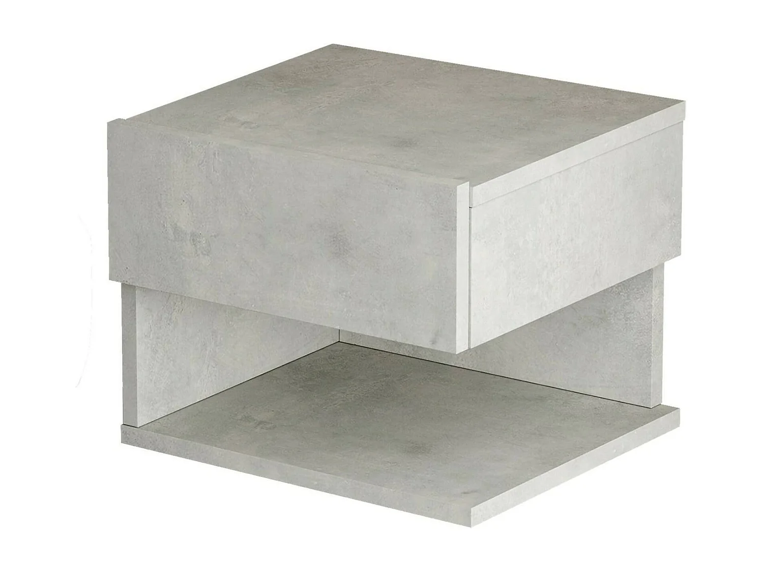 Chevet Regor, Commode basse, Table de nuit, Étagère de chevet, 40x31h35 cm, Argent