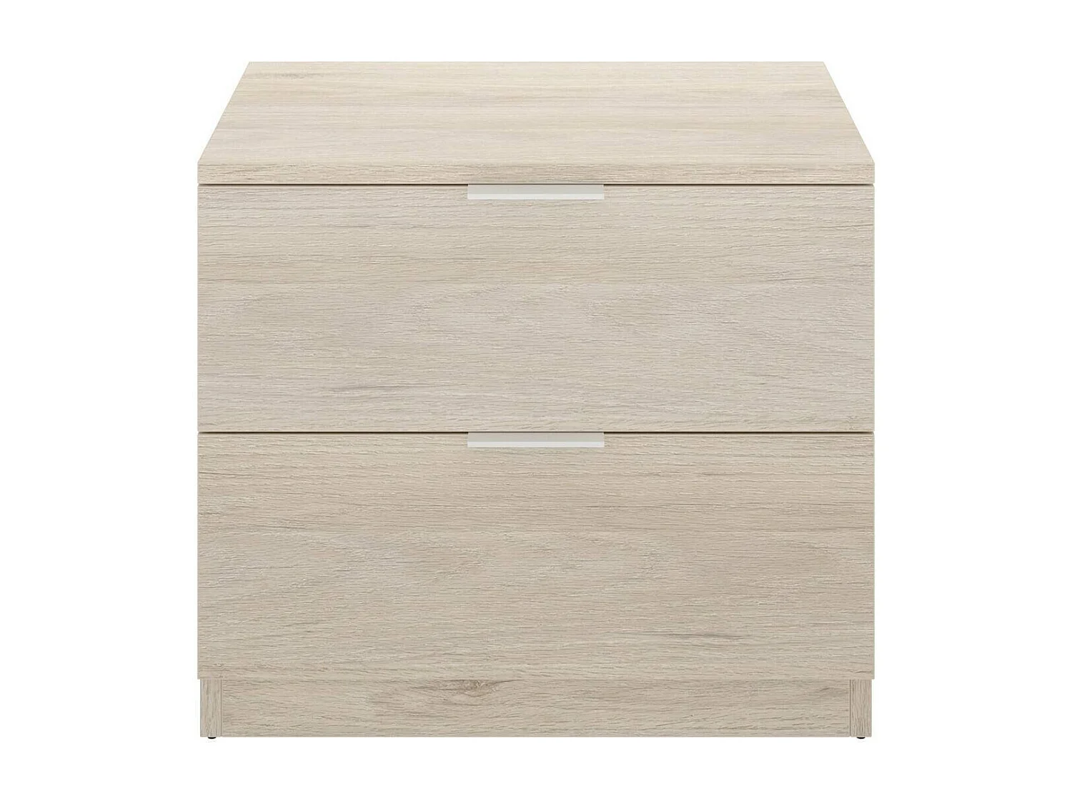 Chevet Daber, Commode basse, Table de nuit, Étagère de chevet, 50x34 h46 cm, Chêne clair