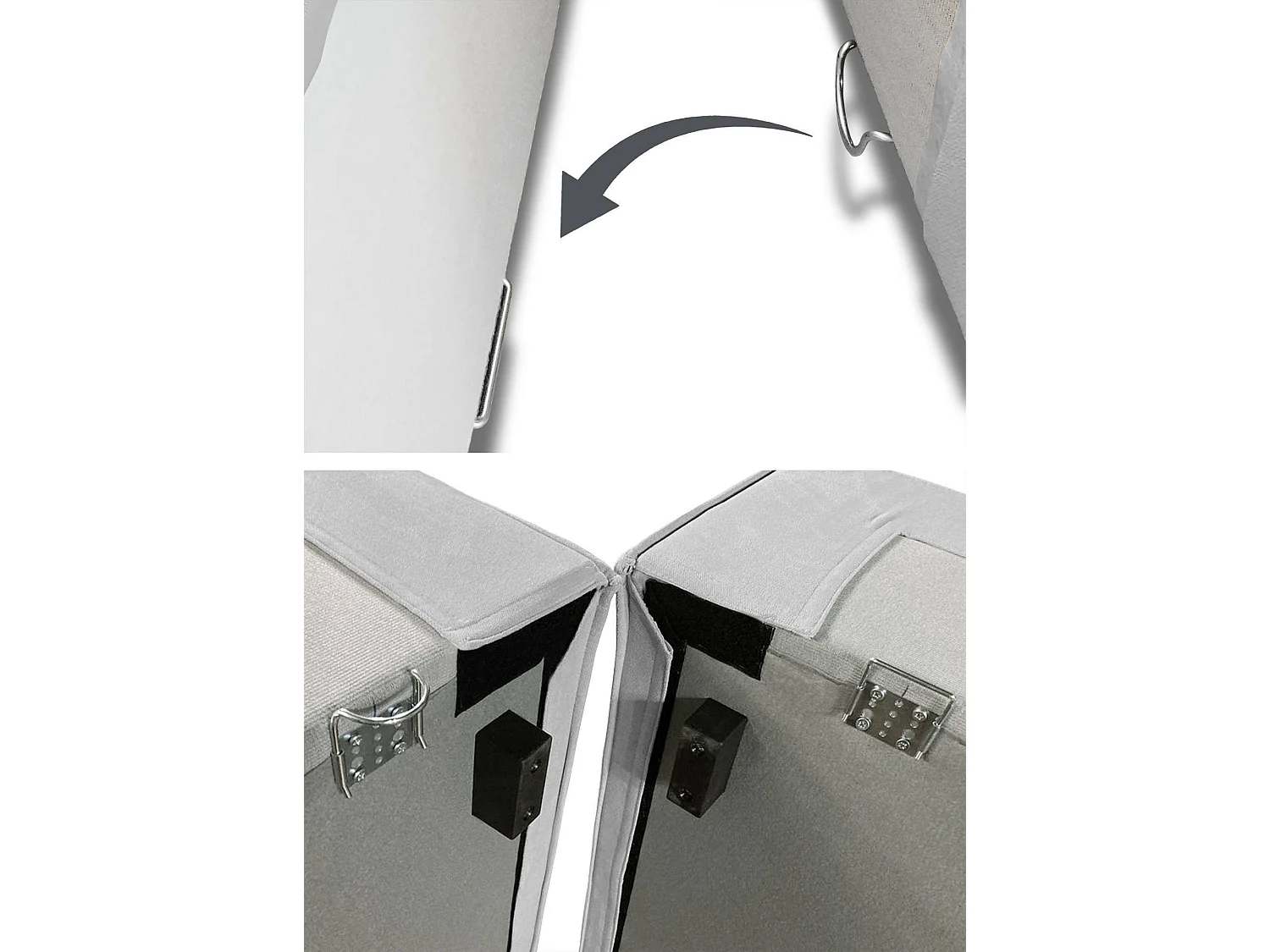 Canapé fixe Dgatta, Grand canapé modulable 2 places avec péninsule droite, 100% Made in Italy, Canapé moderne en tissu, 240x170h70 cm, Gris