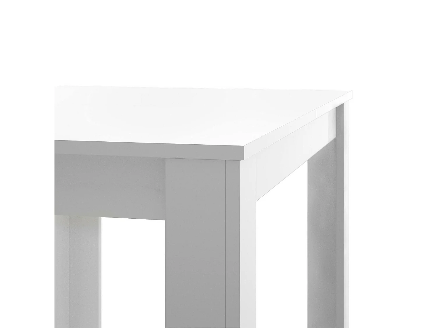 Mesa extensible Dariaud, Consola extensible multiposición, Mesa de comedor con extensión, 140/190x90h77 cm, Blanco