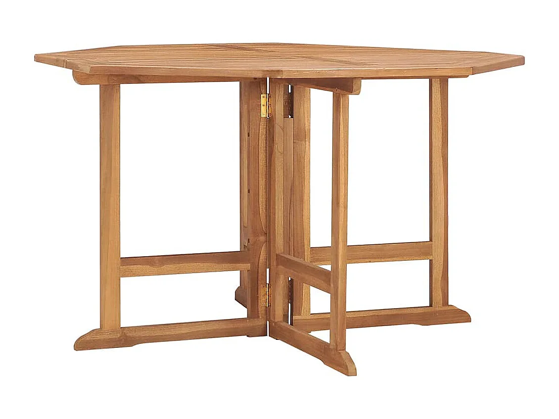 Ensemble à manger d'extérieur pliable 5 pcs Bois solide de teck